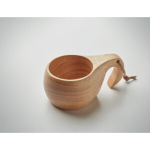 Tasse d'extérieur en chêne massif avec cordon de suspension. Capacité : 120 ml.-Bois-8719941055063-6