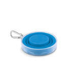 Tasse  en silicone pliable avec pilulier integre et mousqueton.-Bleu-8719941031791-3