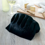 Toque de chef en coton 130 gr/m² et fermeture autoagrippante. Produit sous une norme certifiée pour l'utilisation de substances nocives dans le textile.-Noir-8719941021990-4