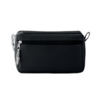 Trousse de toilette avec double zip. Polyester 600D avec doublure en PPE.-Noir-8719941034280